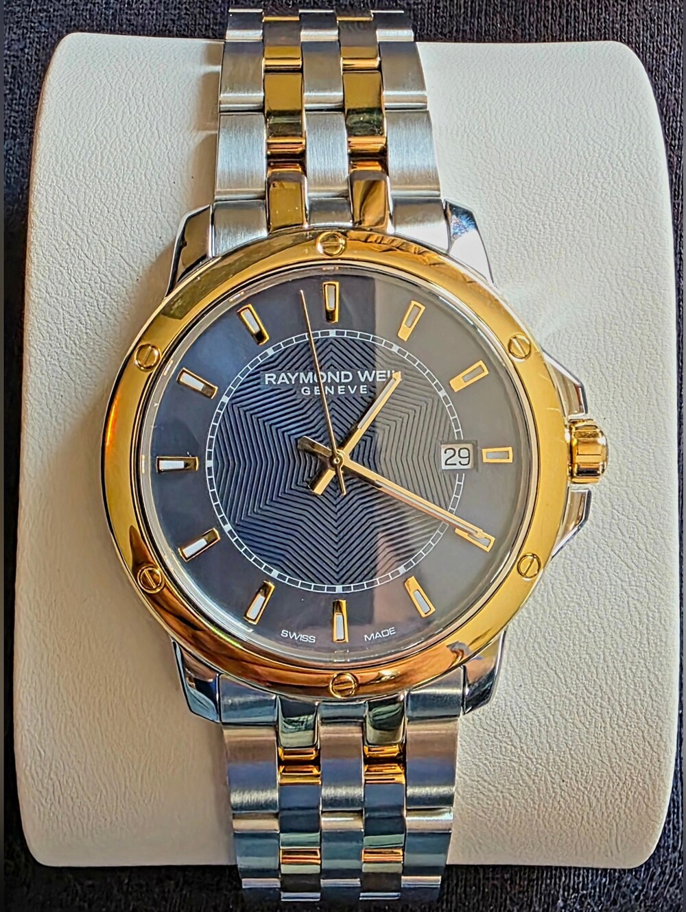 Raymond Weil Two-Tone Gold & Blue Stainless Steel Men's Watch